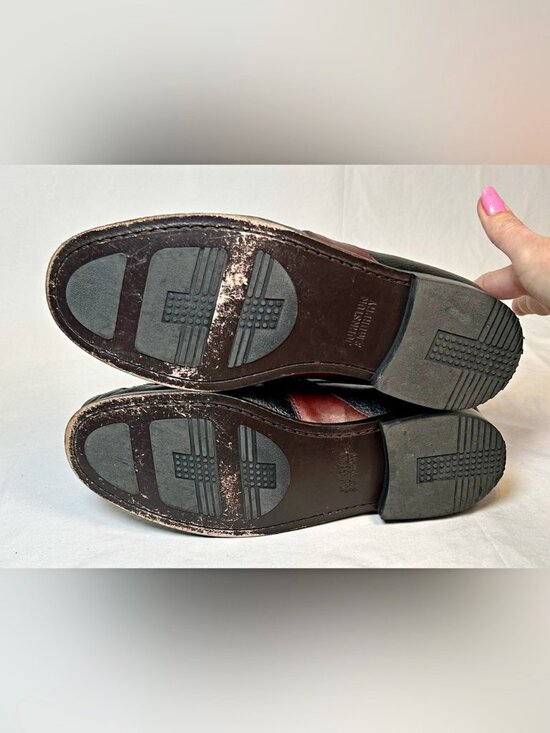Johnston & Murphy Black Antique Mahogany Aragon II Kiltie Tassel Loafers~12W~ main image 5